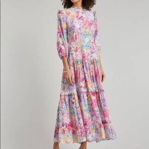 RIXO Monet Spring Meadow Midaxi Dress Size M